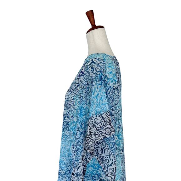 Tommy Bahama Women's Sheer Swim Coverup Blue Size Small‎ Tropical Vacation - Picture 7 of 9